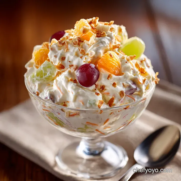 Classic Ambrosia Salad: the Ultimate Easy Ultra-Creamy Retro Treat presentation