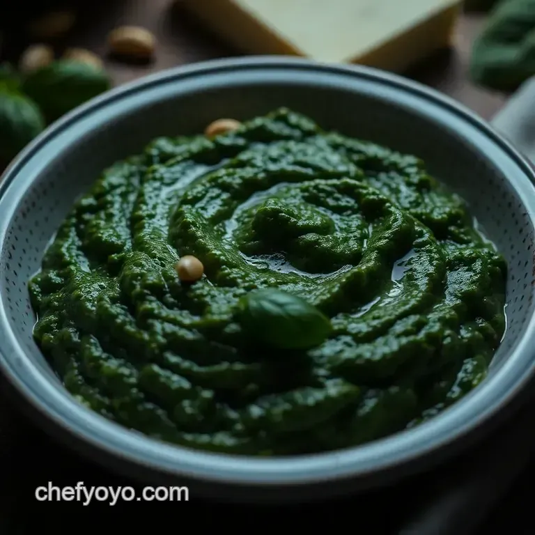 Classic Basil Pesto presentation