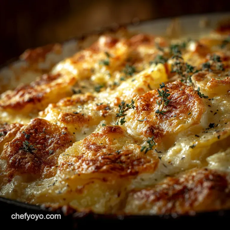 The Absolute Corker Classic Creamy Gruy&egrave;re Thyme Au Gratin Potatoes presentation