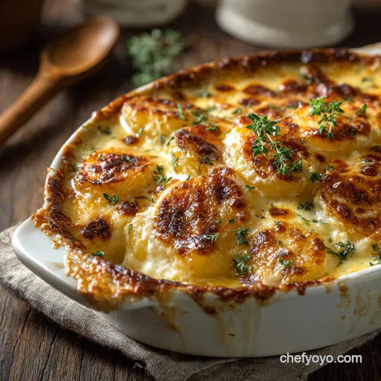 The Absolute Corker Classic Creamy Gruyère Thyme Au Gratin Potatoes