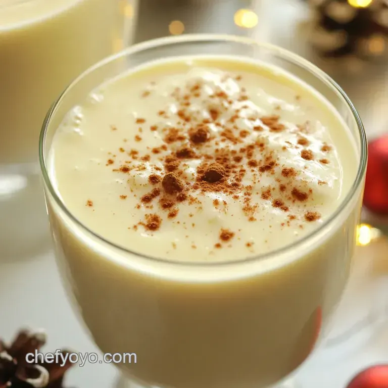 Classic Homemade Eggnog presentation
