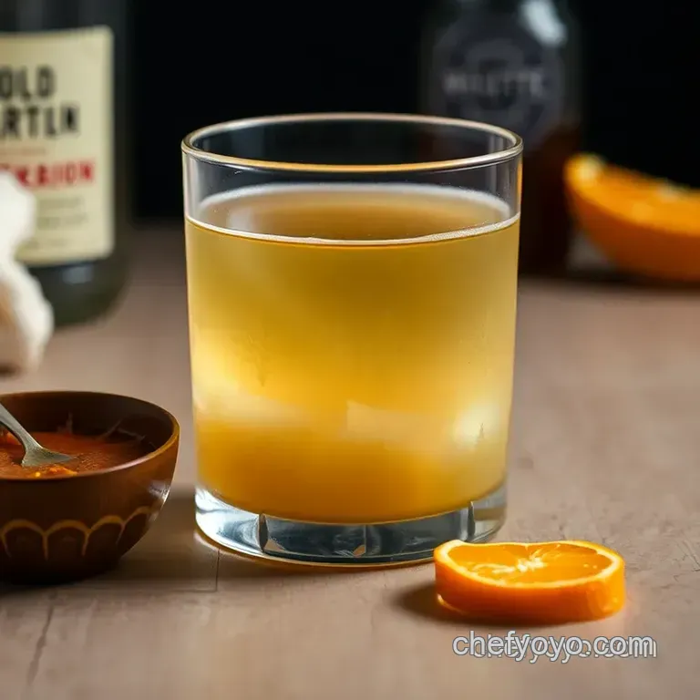 Classic Old Fashioned Cocktail Simple Syrup presentation
