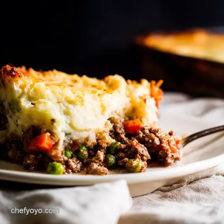 Classic Shepherd' s Pie: A Hearty Ground Beef Delight presentation