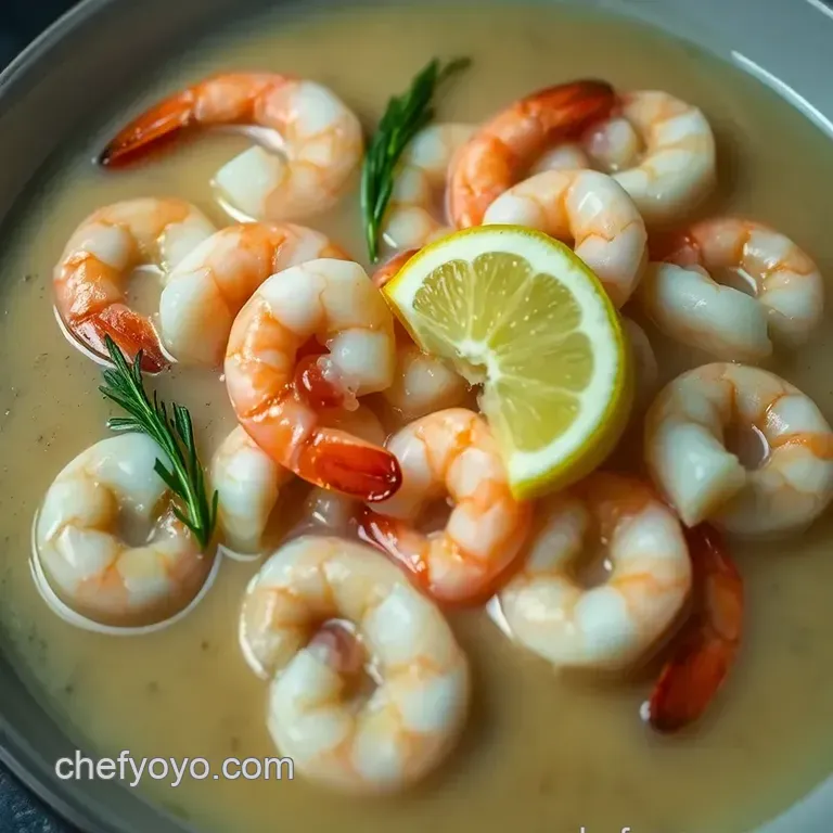 Classic Shrimp Cocktail with Zesty Horseradish Sauce presentation
