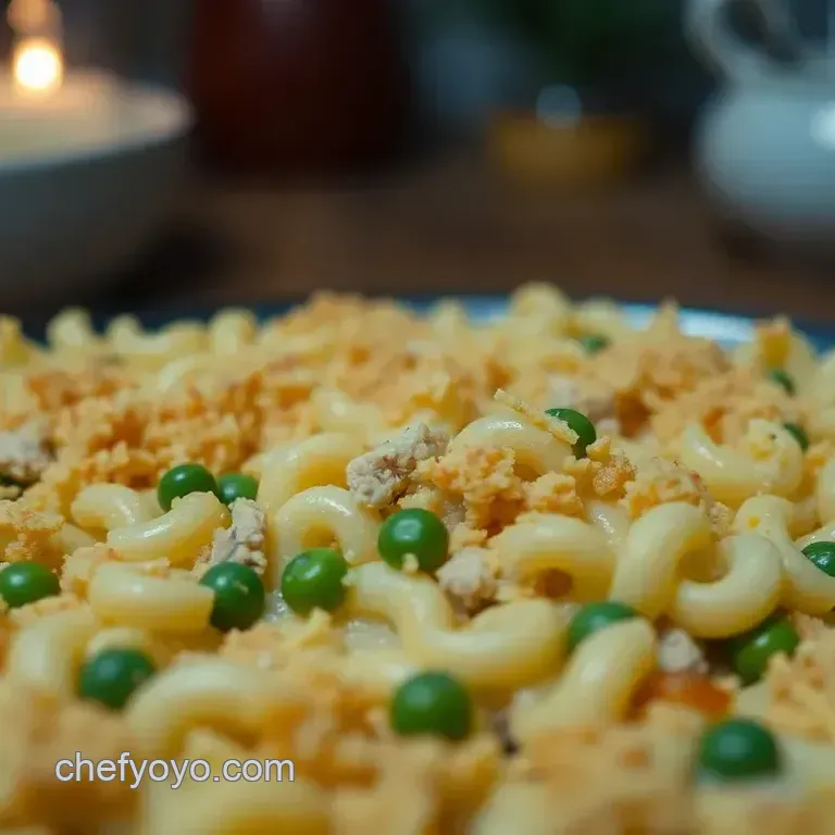 Classic Tuna Casserole with a Crunchy Topping