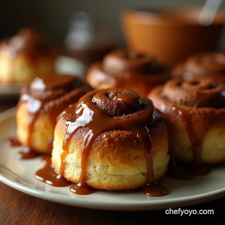 WakeUp Call Wonders Rich Coffee Cinnamon Rolls with Espresso Glaze presentation