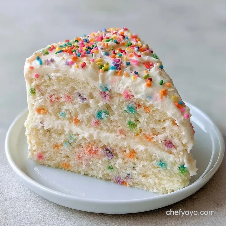 Eight mini cakes in white ceramic cups arranged on a wooden tray, topped with piped frosting and multi-colored dots.