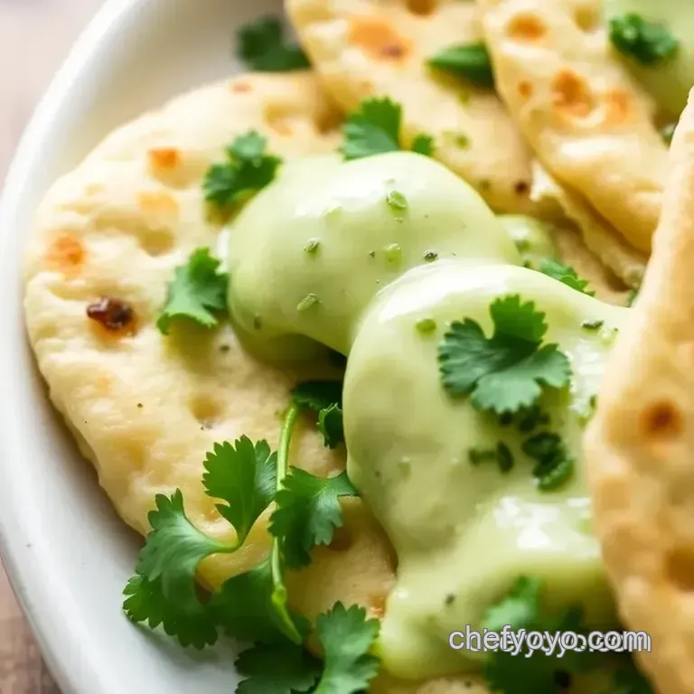 Cook Arepas with Zesty Cilantro-Garlic Sauce presentation