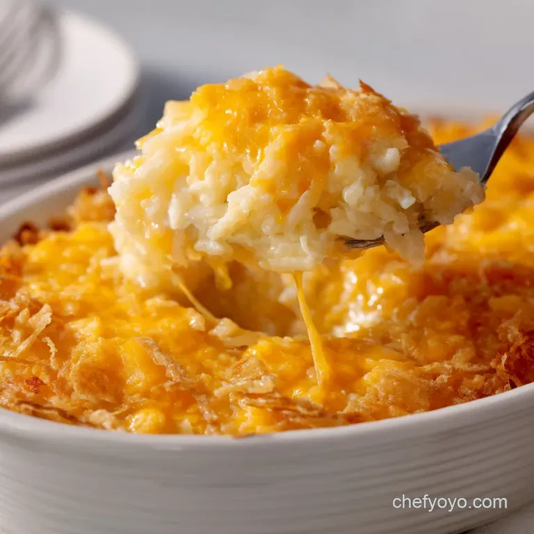 Cracker Barrel Hashbrown Casserole: Cheesy Creamy presentation