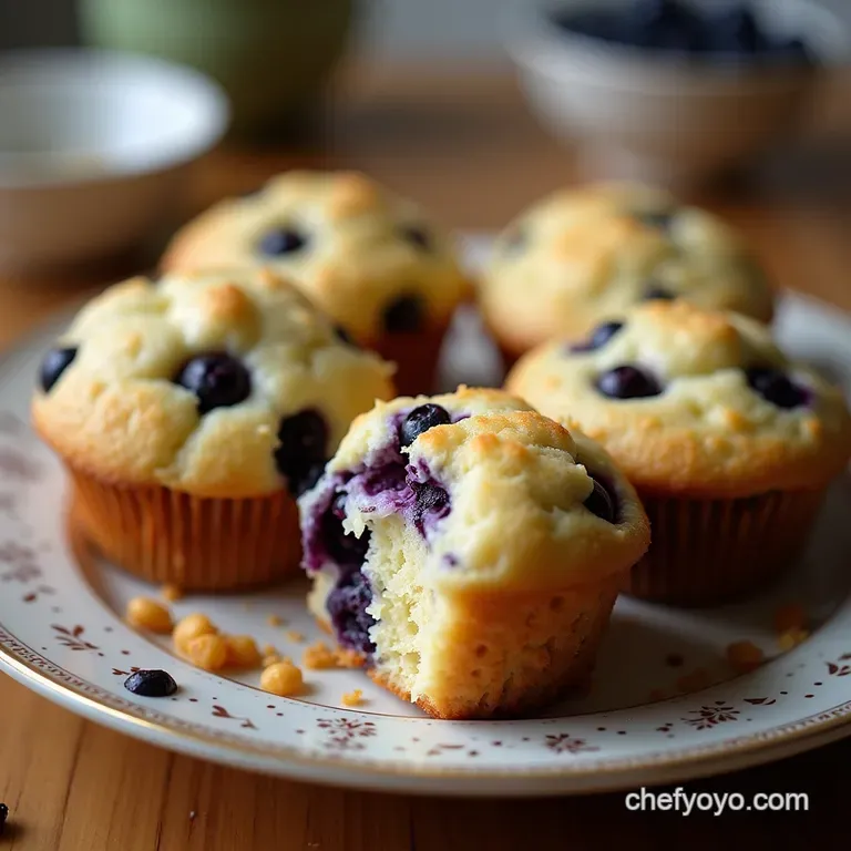 Cloudlight Creamy Highprotein Blueberry Cottage Cheese Muffins presentation