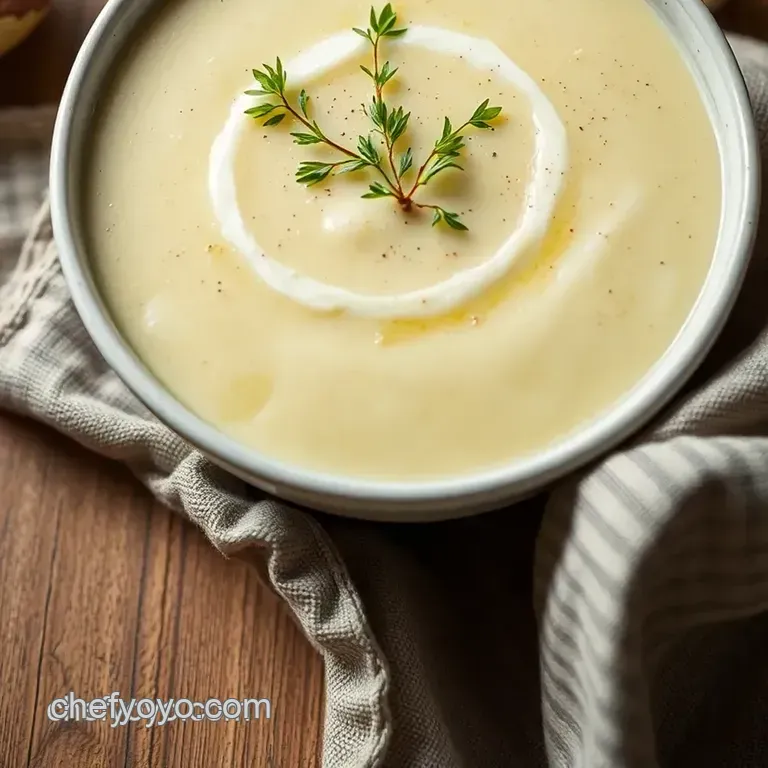 Cozy & Creamy Potato Leek Soup presentation