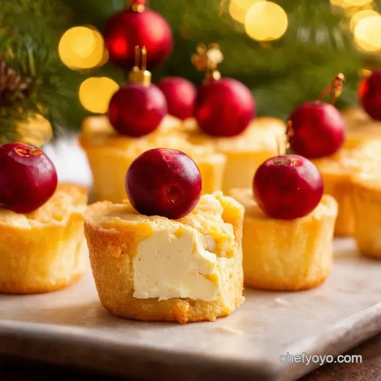 Cranberry Brie Bites presentation
