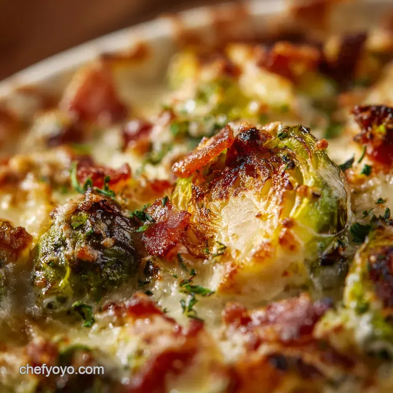 Brussels Sprouts Gratin with Crispy Pancetta and Gruy&egrave;re