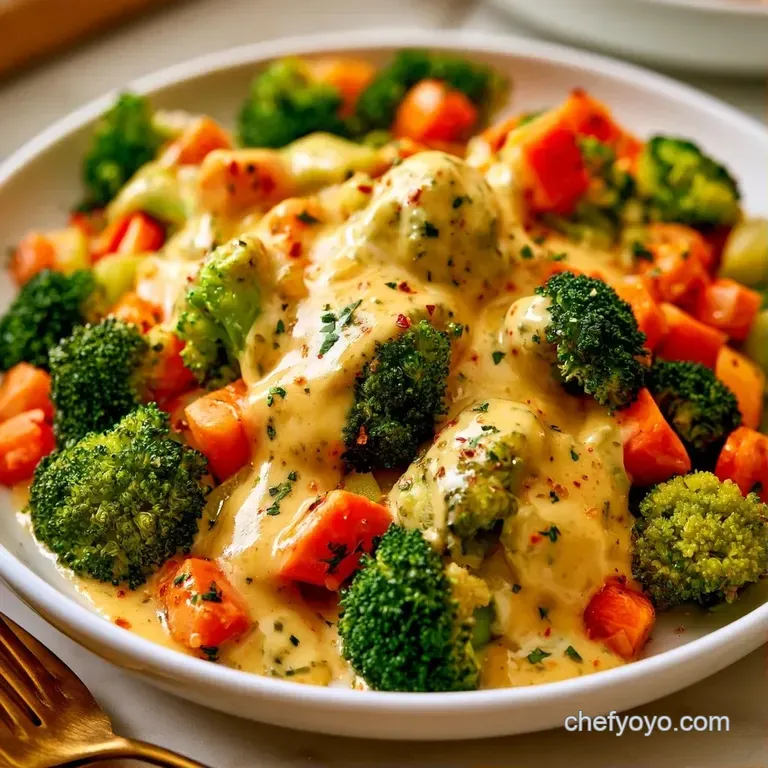 Creamy yellow sauce drizzled elegantly over crisp potato wedges, topped with a sprinkle of fresh green parsley.