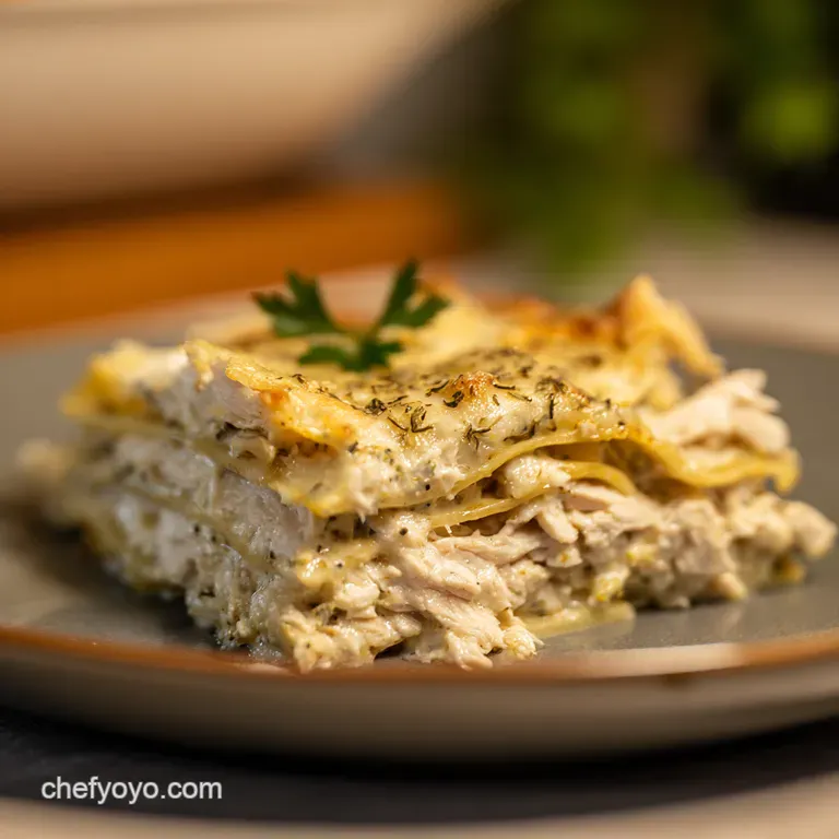 Creamy Chicken and Spinach Lasagna Comfort Food Elevated presentation