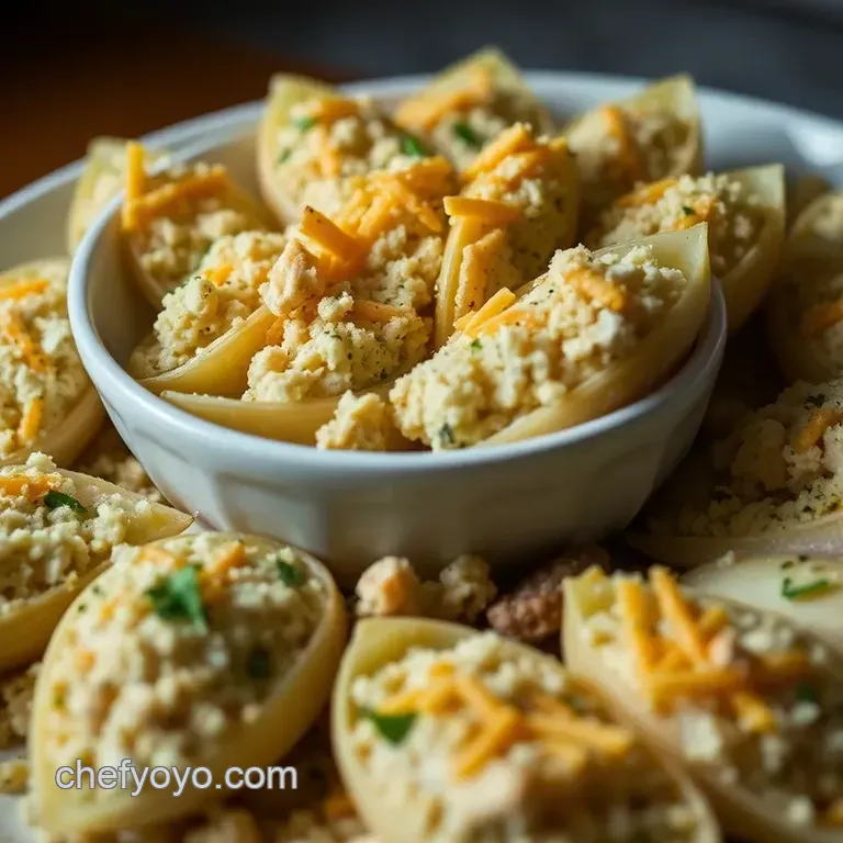 Creamy Chicken and Stuffing Stuffed Shells presentation