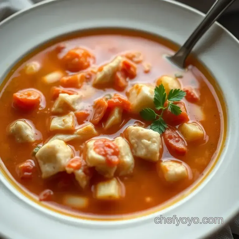 Creamy Chicken Parmesan Soup: A Cozy Italian-Inspired Delight presentation