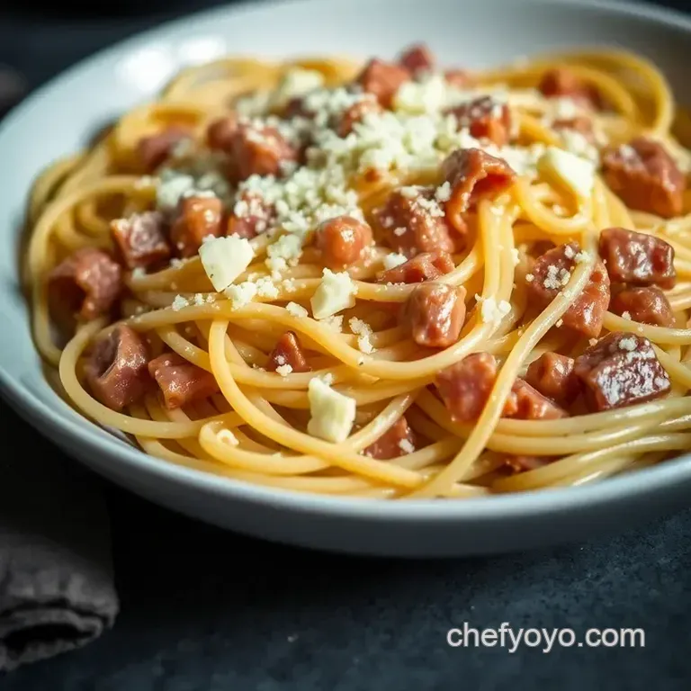 Creamy Dreamy Authentic Carbonara presentation