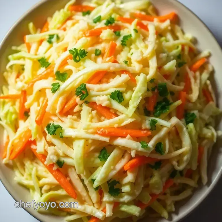 Creamy Dreamy Classic Coleslaw presentation