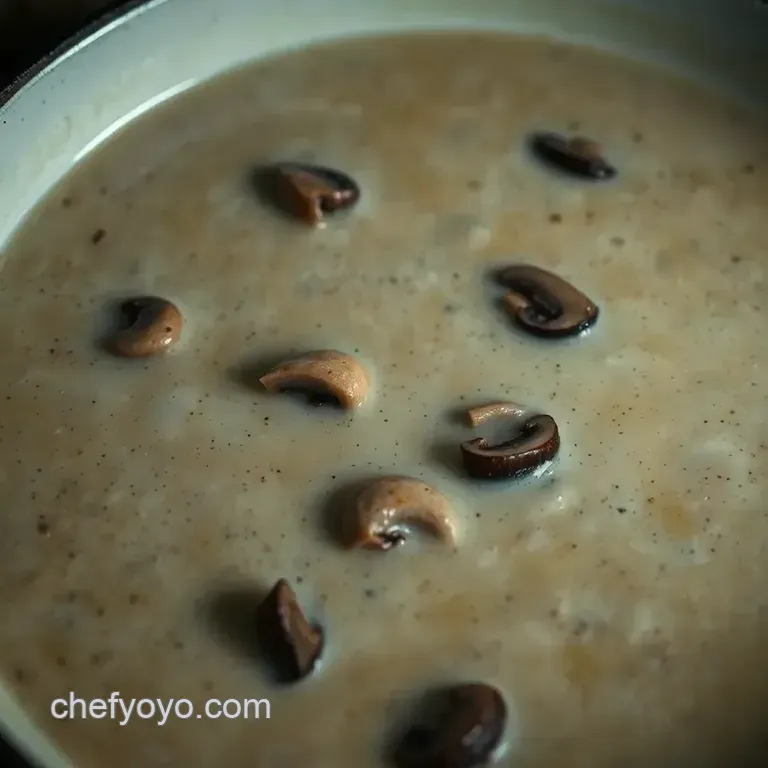 Creamy Dreamy Mushroom Soup presentation