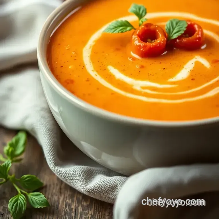 Creamy Dreamy Tomato Bisque: A Classic Comfort Soup presentation