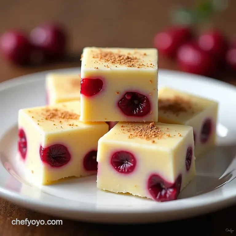 Creamy Dreamy White Chocolate Cranberry Fudge