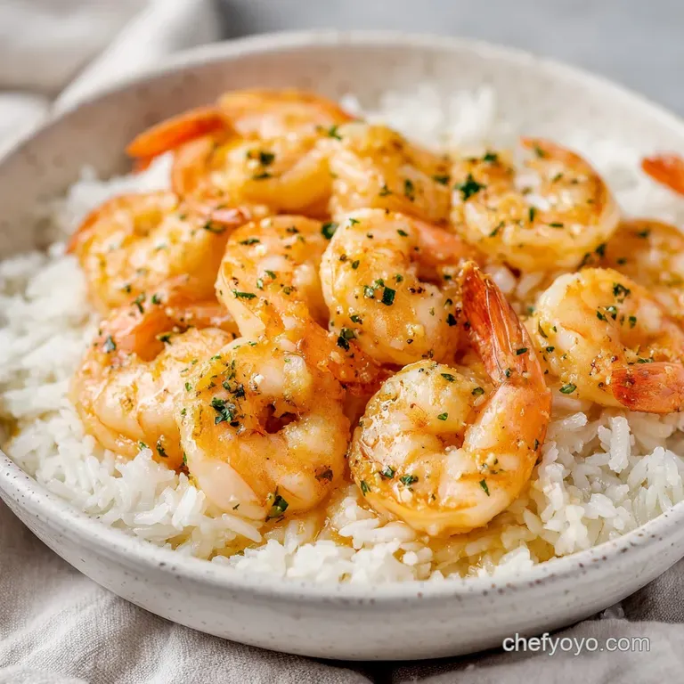Creamy Garlic Butter Shrimp With Rice: Velvety and Rich