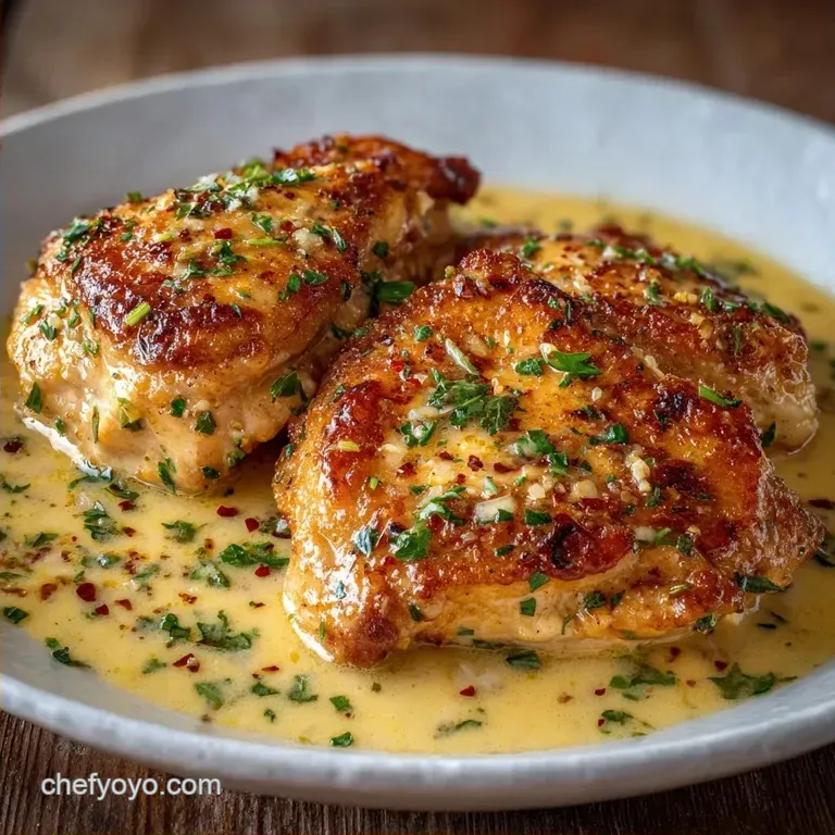 Creamy Garlic Chicken Thighs: Pan-Seared