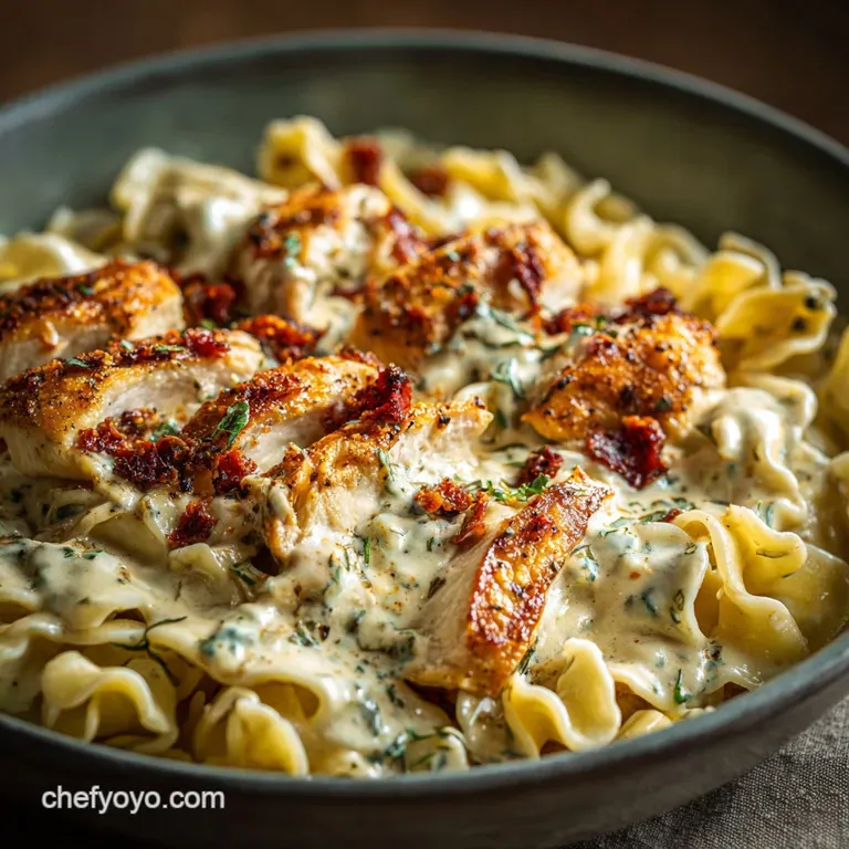 The Ultimate Garlic Parmesan Chicken Pasta Creamy Cosy and Quick presentation