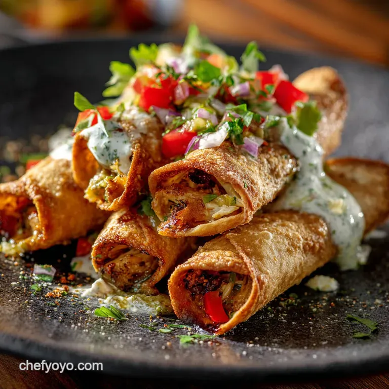 Creamy Green Chile Chicken Taquitos Baked or Fried Ultimate Comfort Food