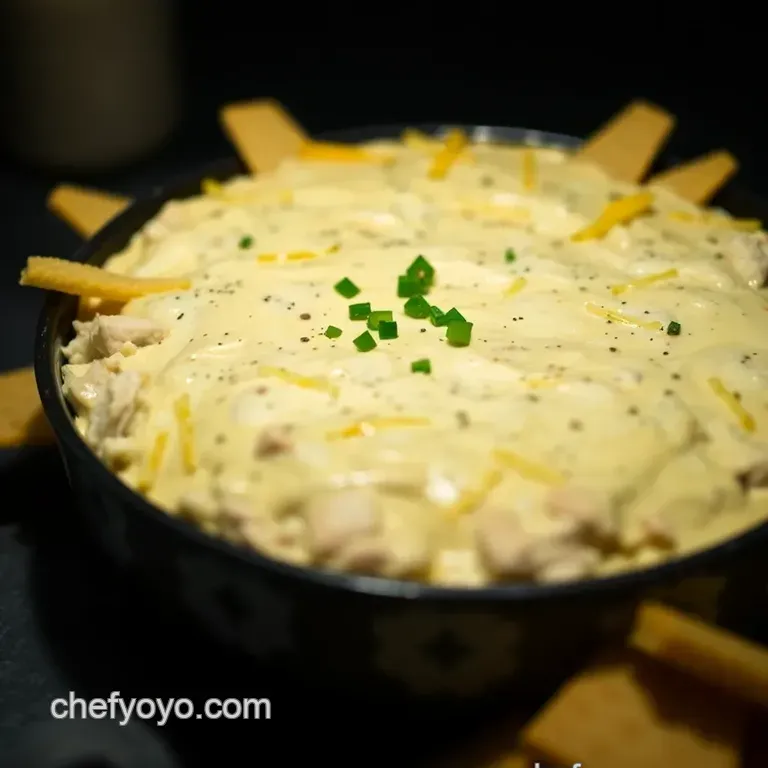 Creamy Hidden Valley Ranch Chicken Dip presentation