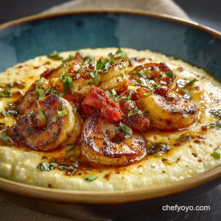 Bayou Gold Creamy Louisiana Shrimp and Cheesy Stoneground Grits presentation