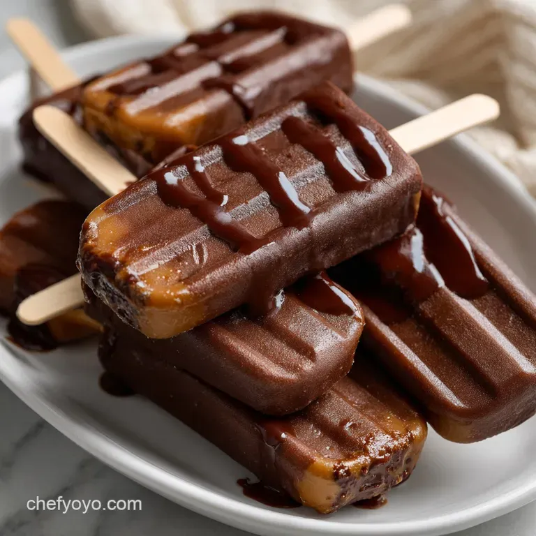 Chocolate Peanut Butter Banana Yogurt Pops: the Creamy Secret presentation