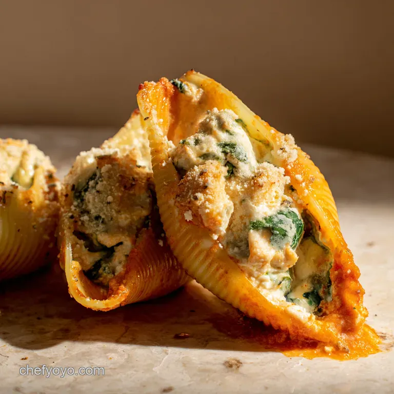 Creamy Ricotta Stuffed Shells with Homemade Tomato Sauce