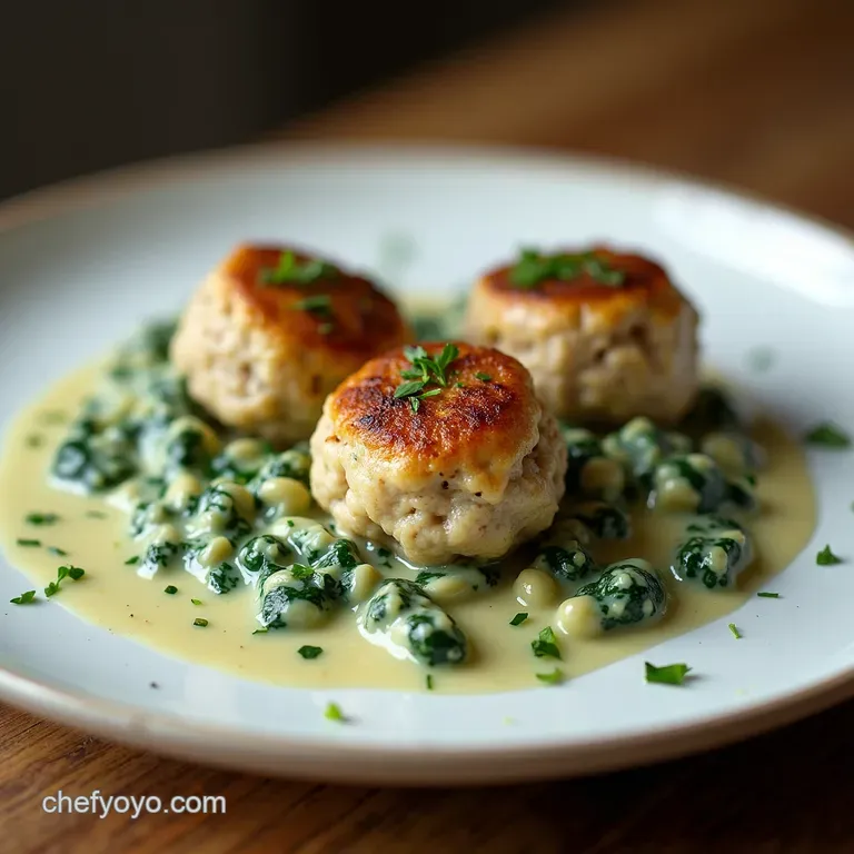 Green Goddess Turkey Meatballs in Silky Cream Sauce