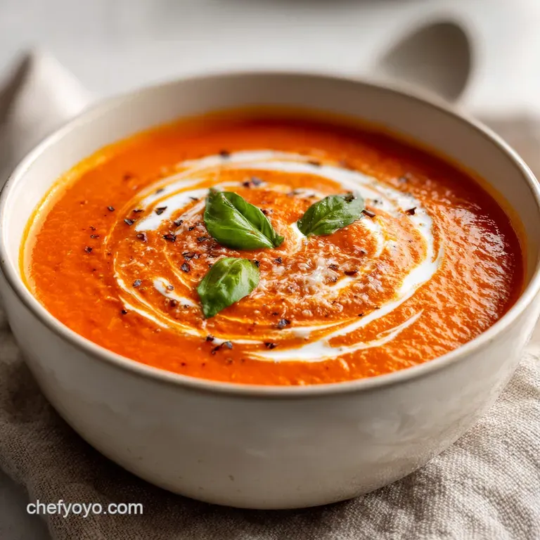 Creamy Tomato Basil Parmesan Soup: Rustic and Silky