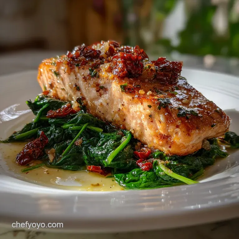 Creamy Tuscan Salmon with Spinach And: 30-Minute Recipe presentation