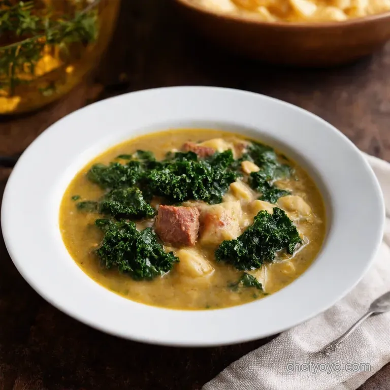 Creamy Tuscan Sausage Kale Soup presentation