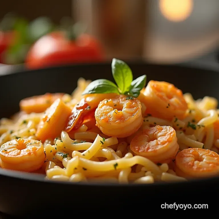 Sunshine in a Skillet Quick Creamy Tuscan Shrimp Orzo presentation