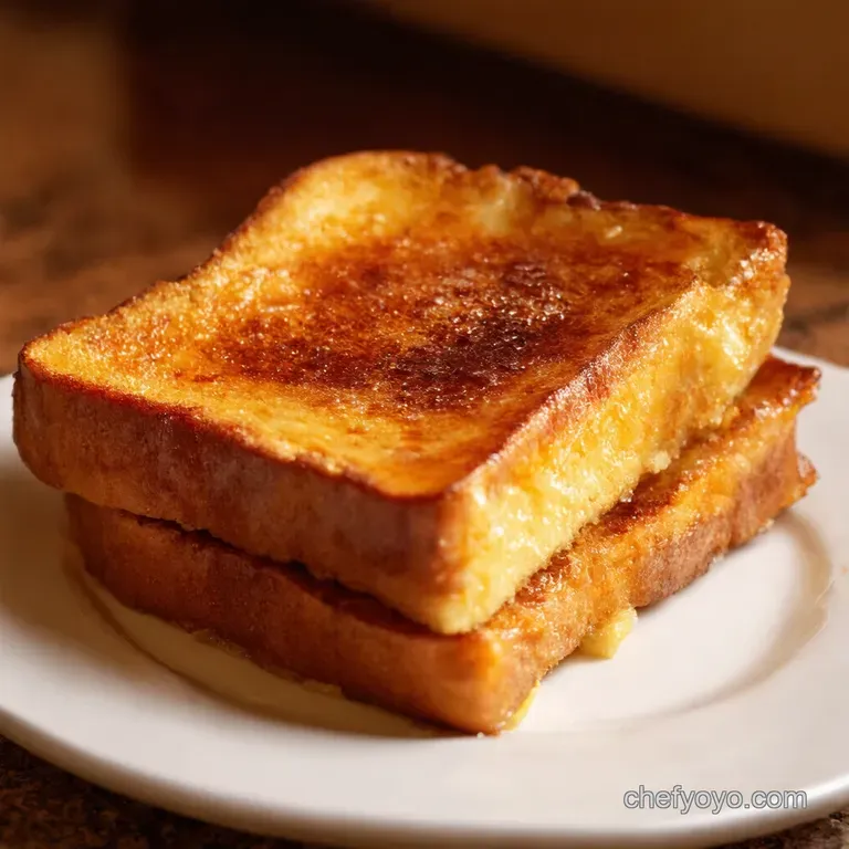 Crème Brûlée French Toast presentation
