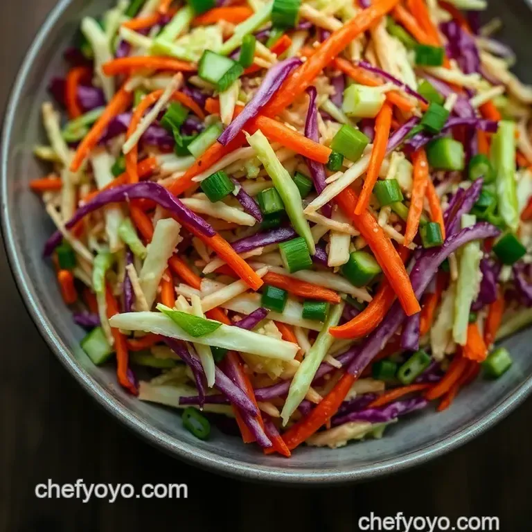 Crisp & Zesty No-Mayo Coleslaw presentation