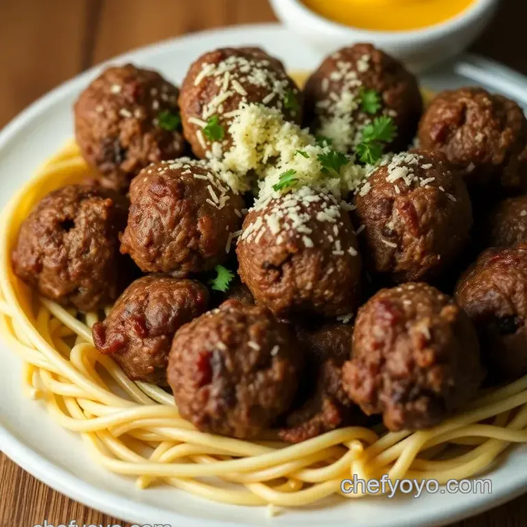 Crispy Air Fryer Meatballs: Quick and Flavorful Comfort Food presentation