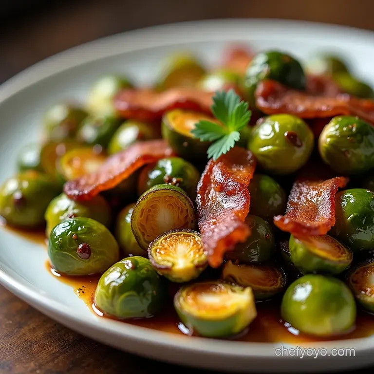 The Proper Roast Crispy Bacon MapleBalsamic Brussels Sprouts