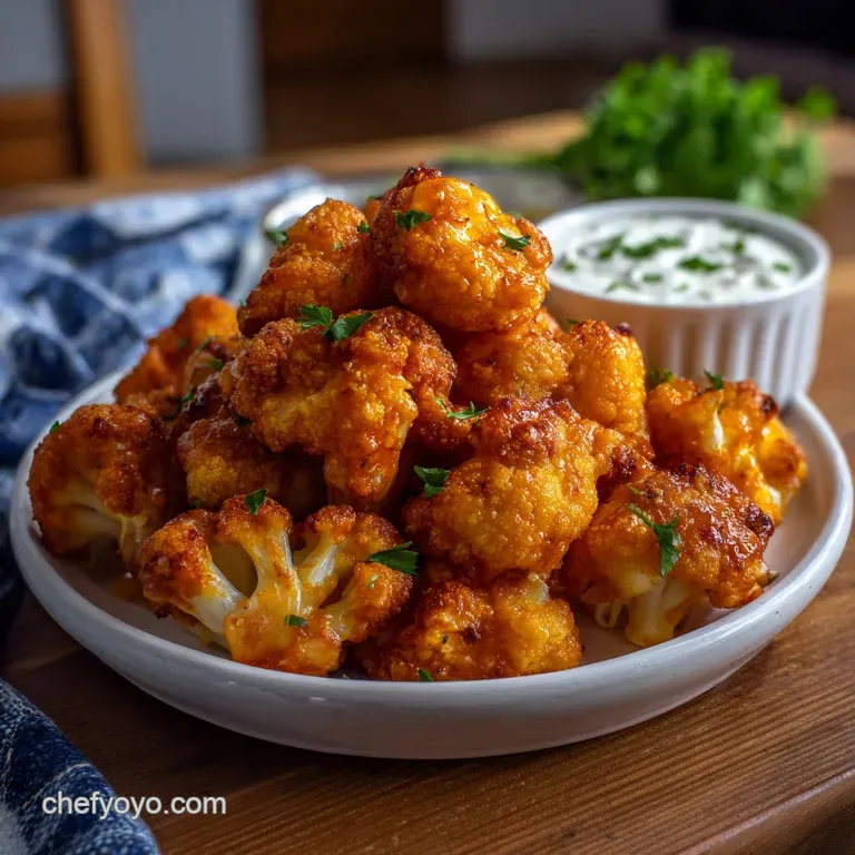 The Ultimate Crispy Buffalo Cauliflower Recipe presentation