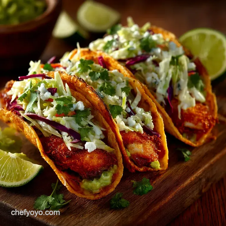 The Ultimate Crispy Fish Tacos with Zesty Cilantro Lime Slaw