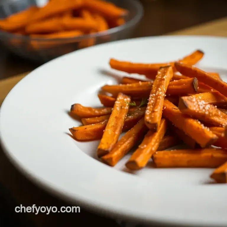 Crispy Oven-Baked Sweet Potato Fries presentation