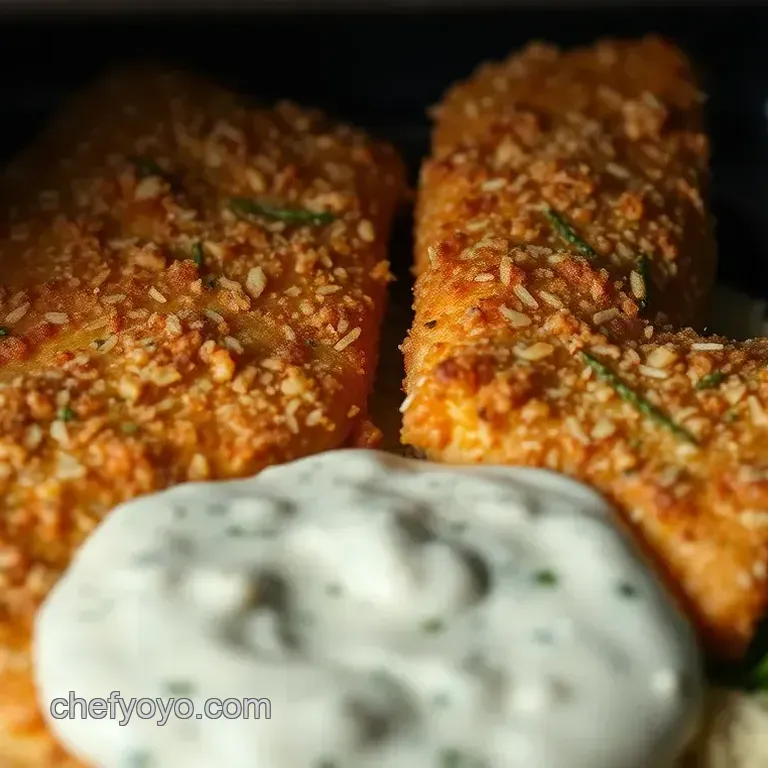Crispy Oven Fried Fish with Herbed Tartar Sauce