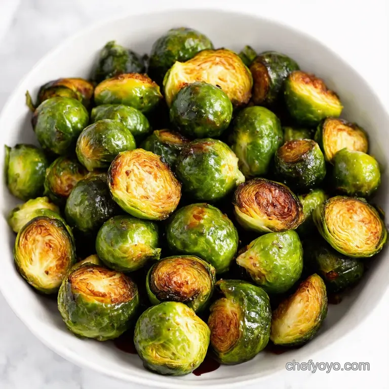 Crispy Roasted Brussels Sprouts with Balsamic Glaze