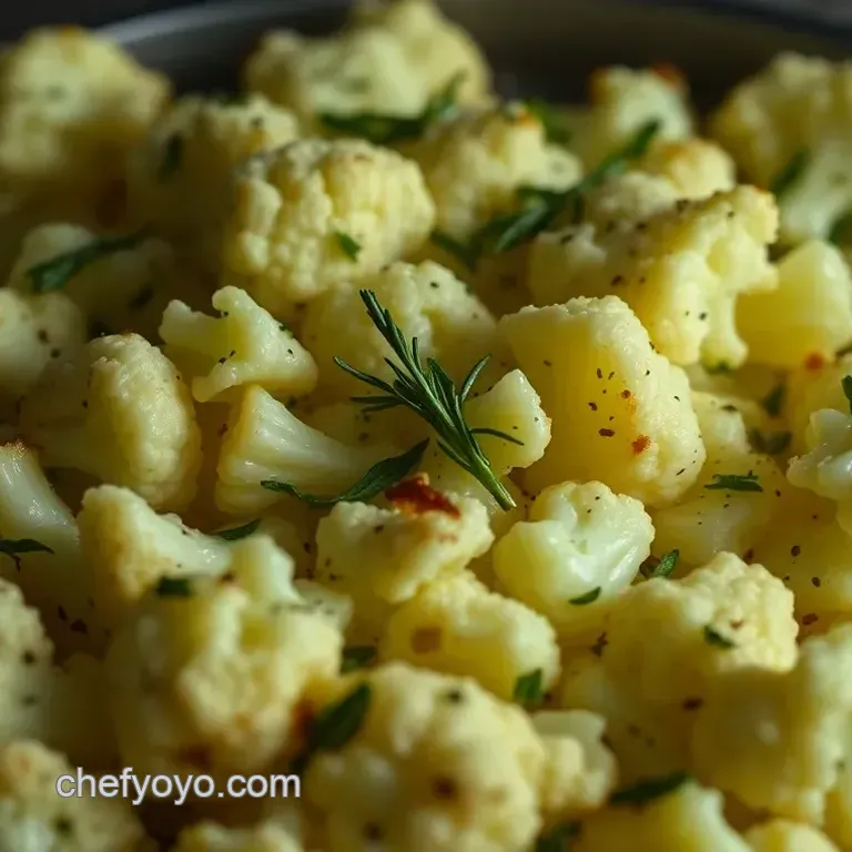 Crispy Roasted Cauliflower with Garlic and Herbs
