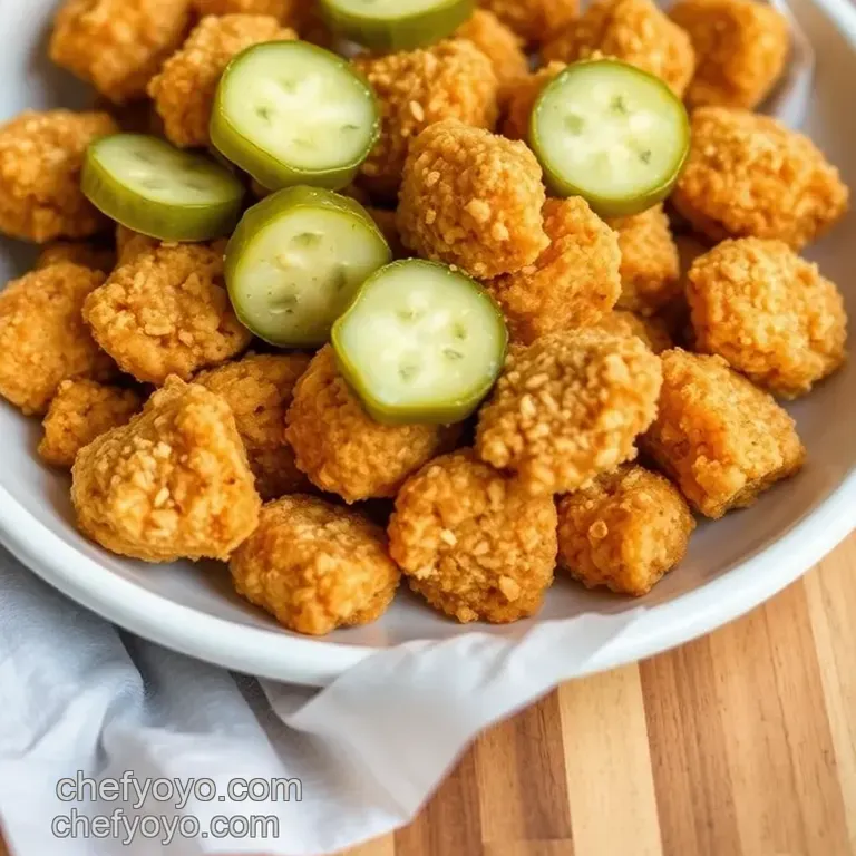 Crispy Southern Fried Pickles presentation